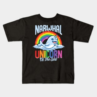 Cute & Funny Narwhal: Unicorn Of The Sea Kids T-Shirt